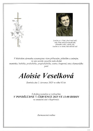 Veselková Aloisie sken