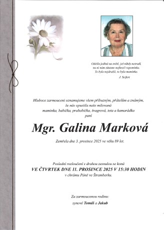 Marková Galina sken