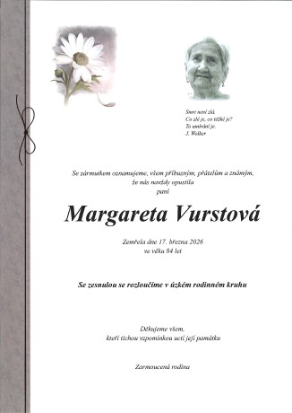 Vurstová Margareta sken