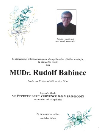 Babinec Rudolf sken