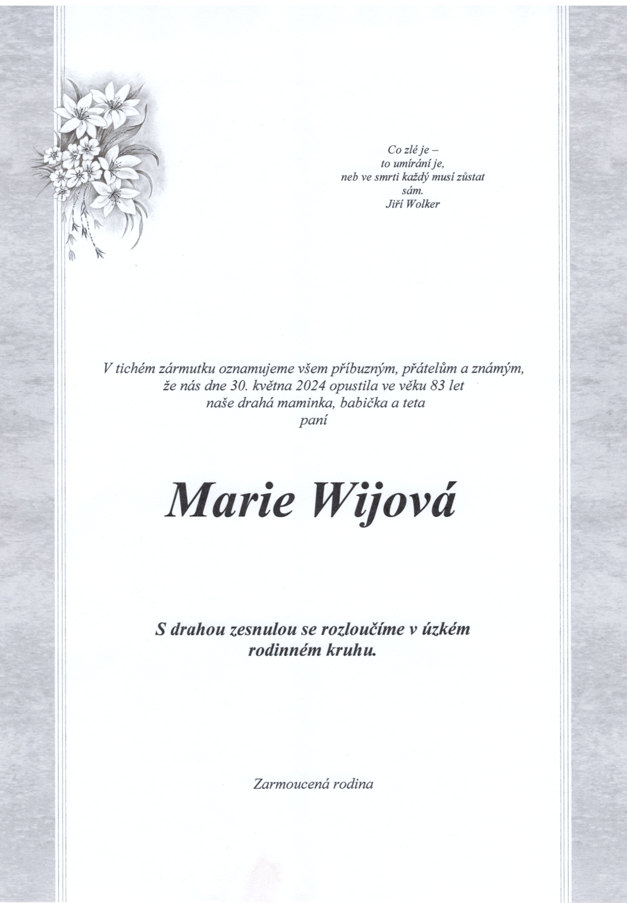 Parte Wijová Marie