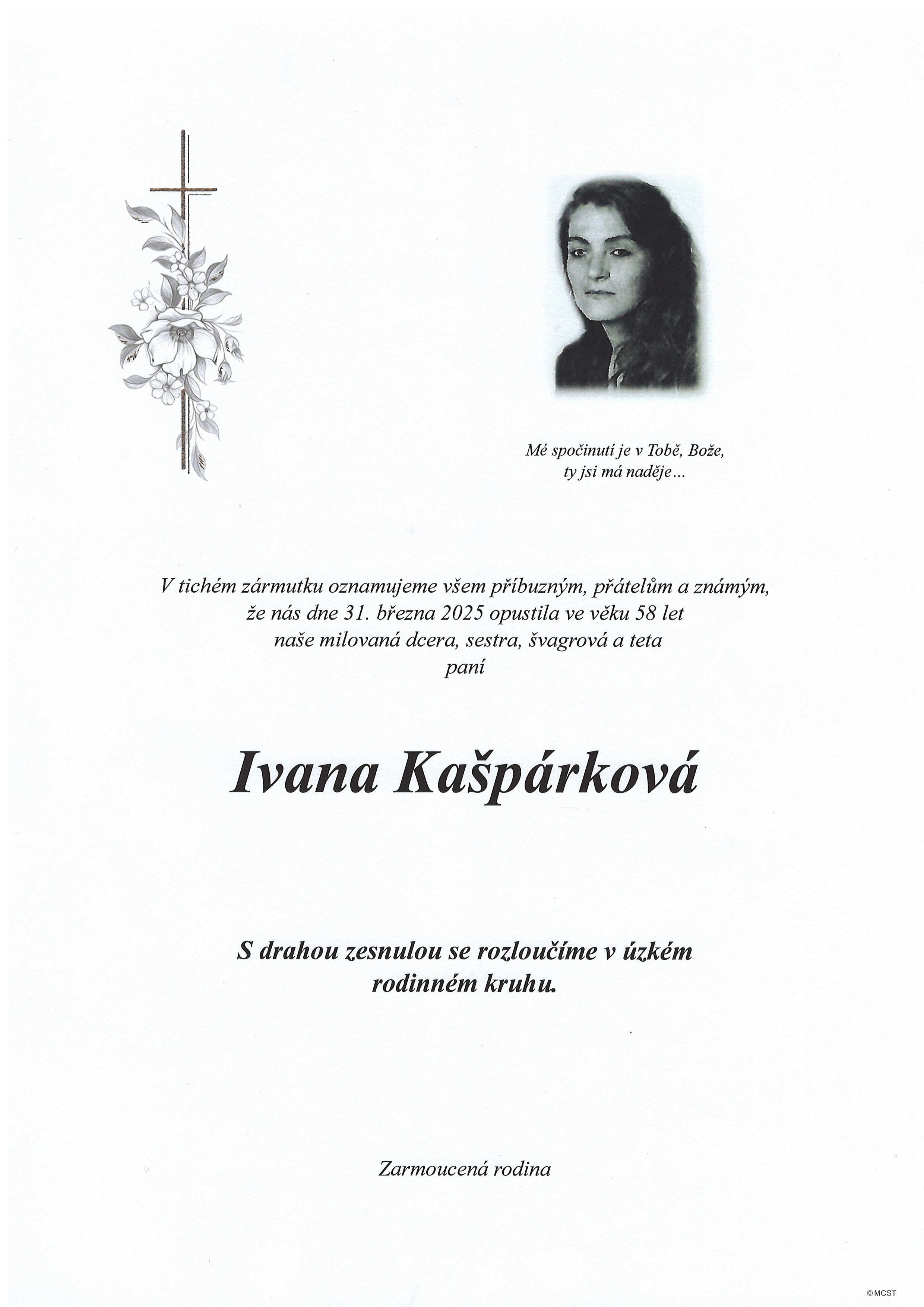 sken Kašpárková Ivana