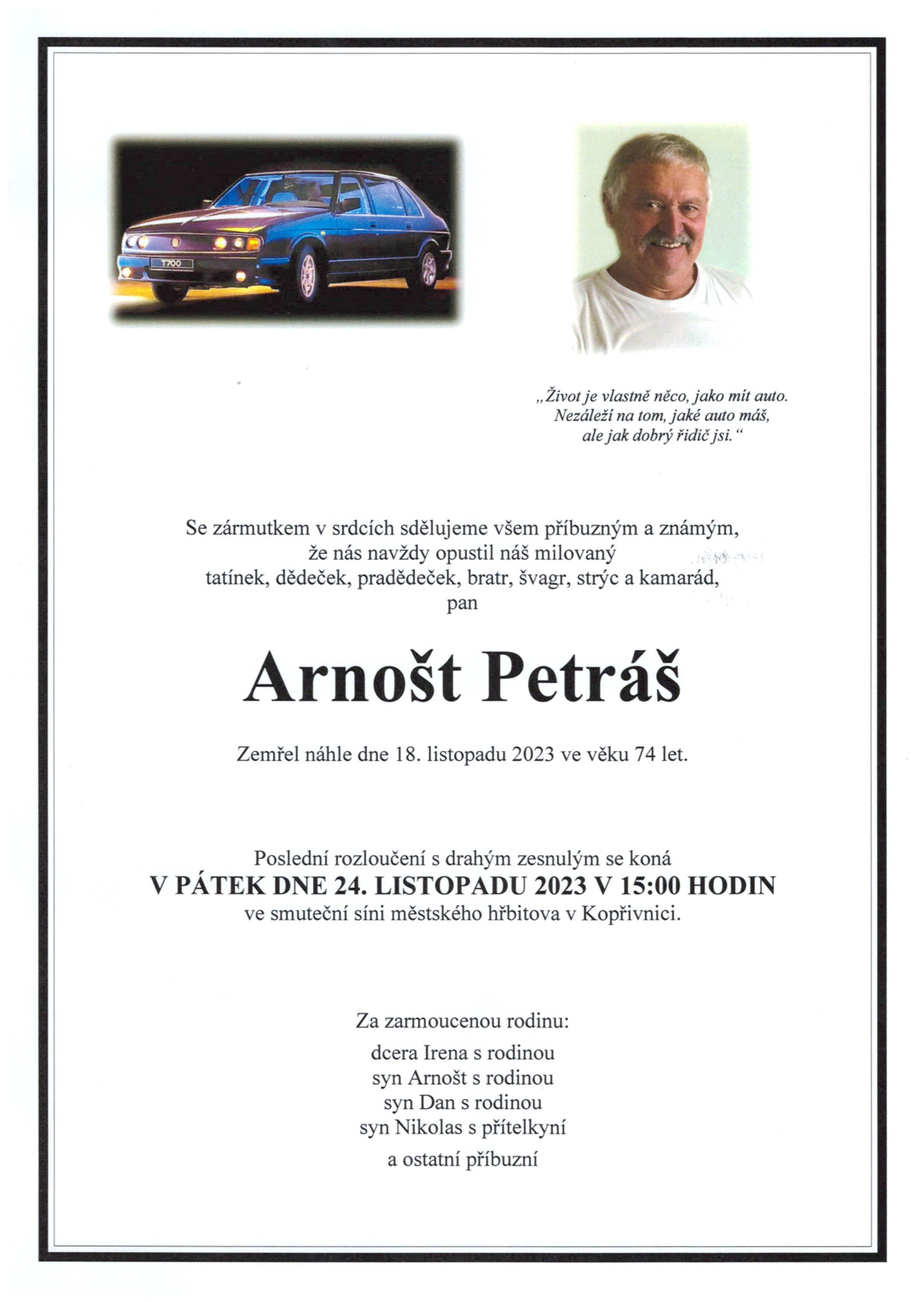 Petráš Arnošt sken