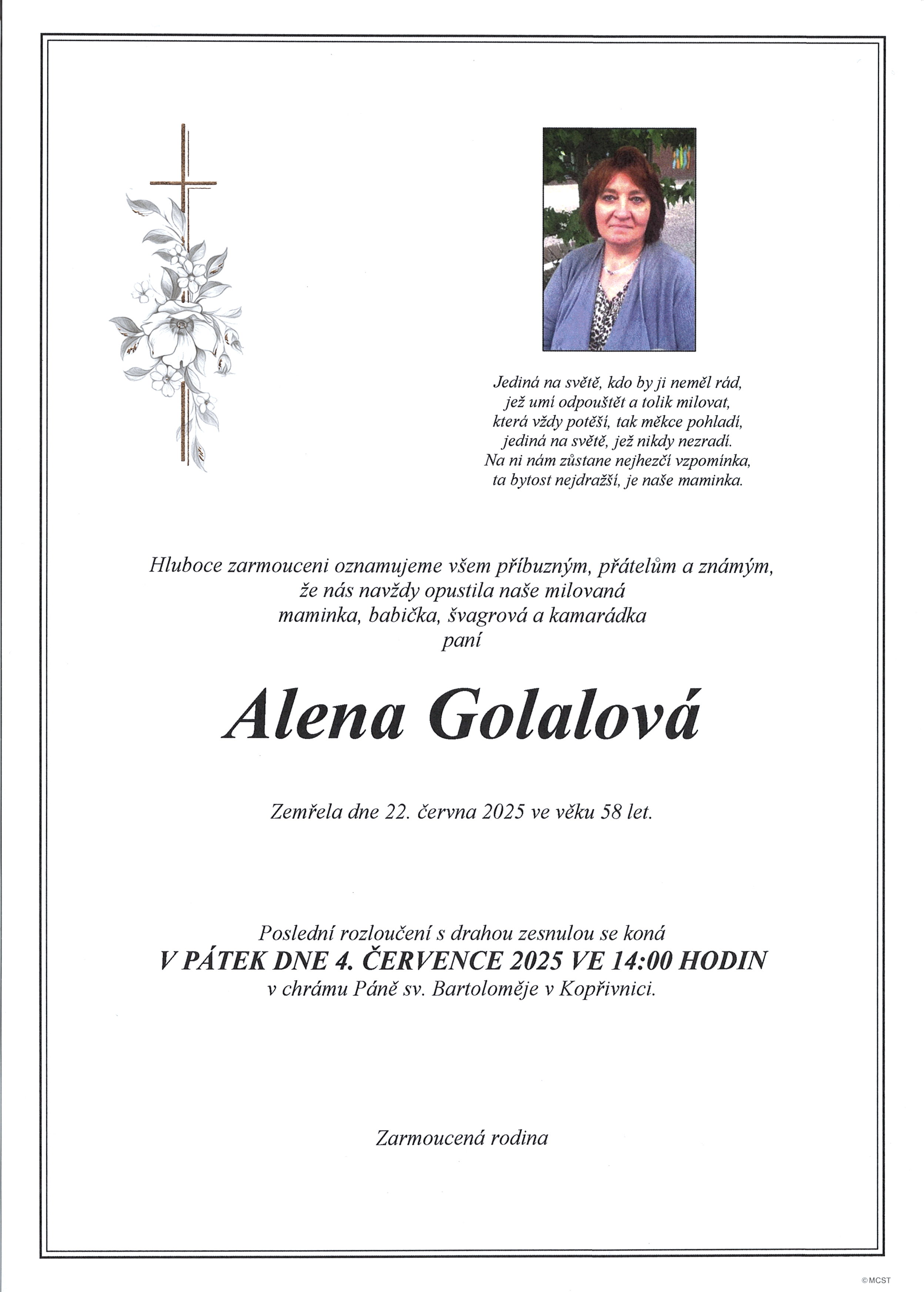 Parte Golalová Alena