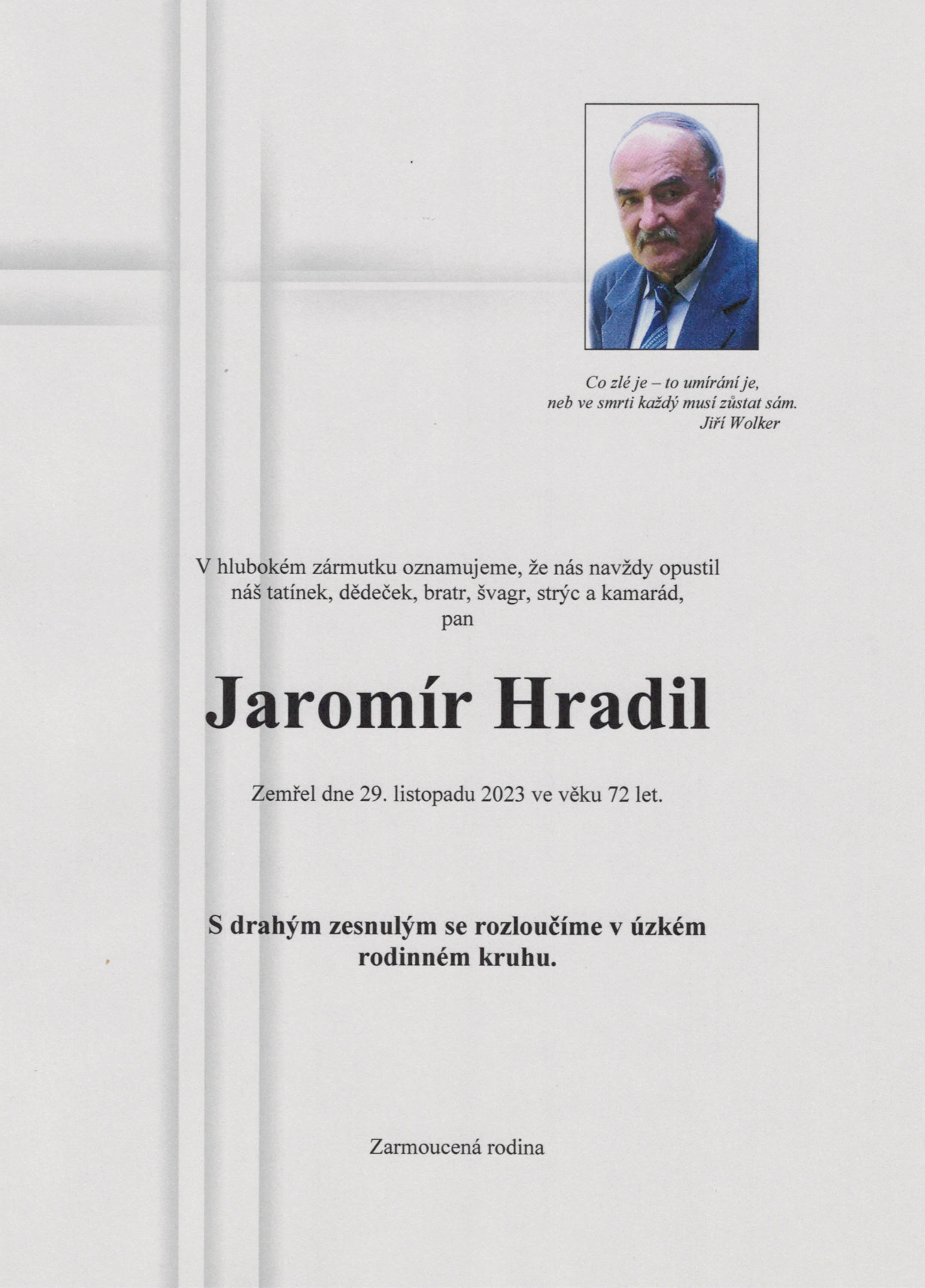 Hradil Jaromír sken