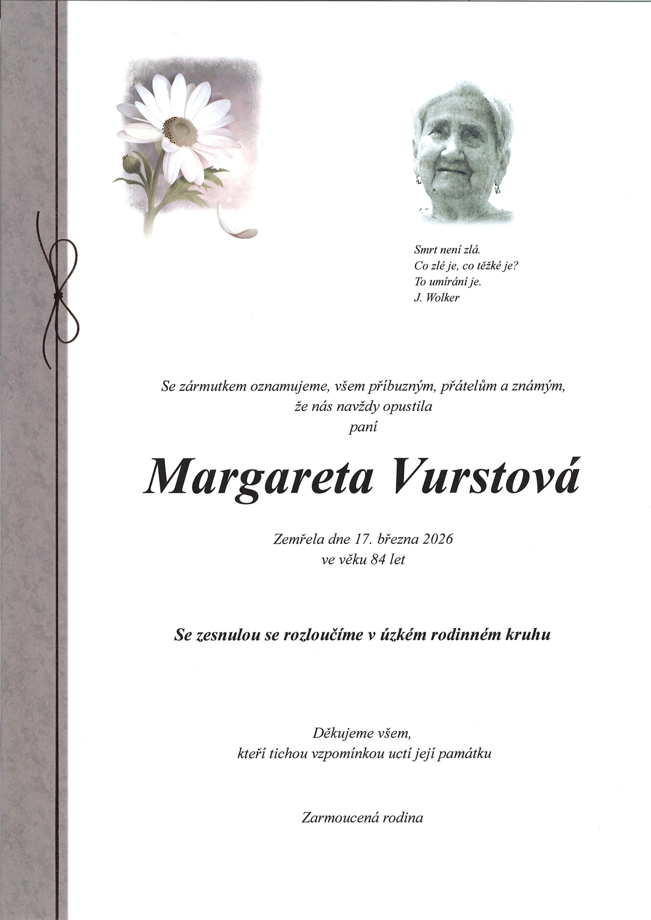 Vurstová Margareta sken