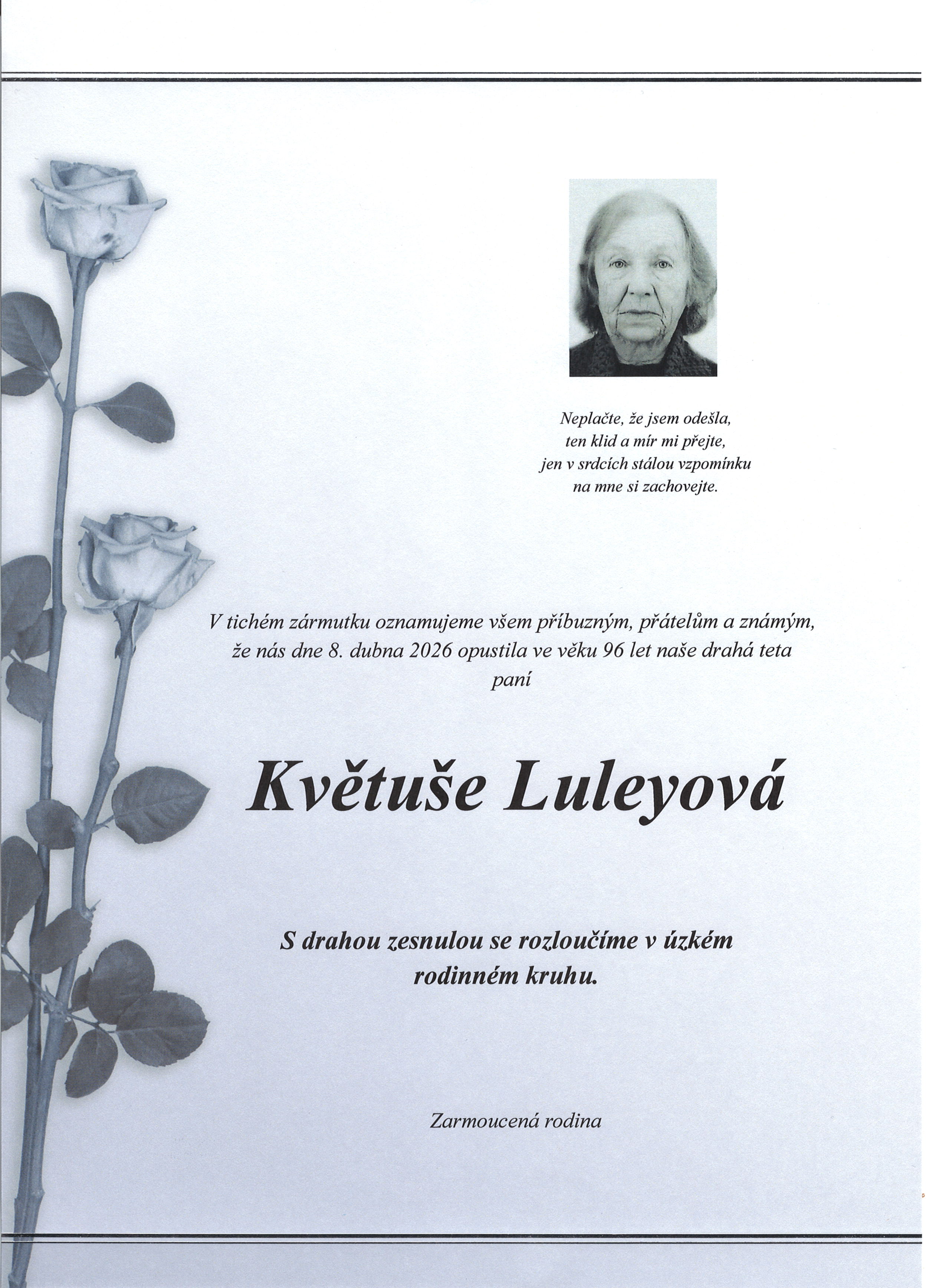 Luleyová Květuše parte
