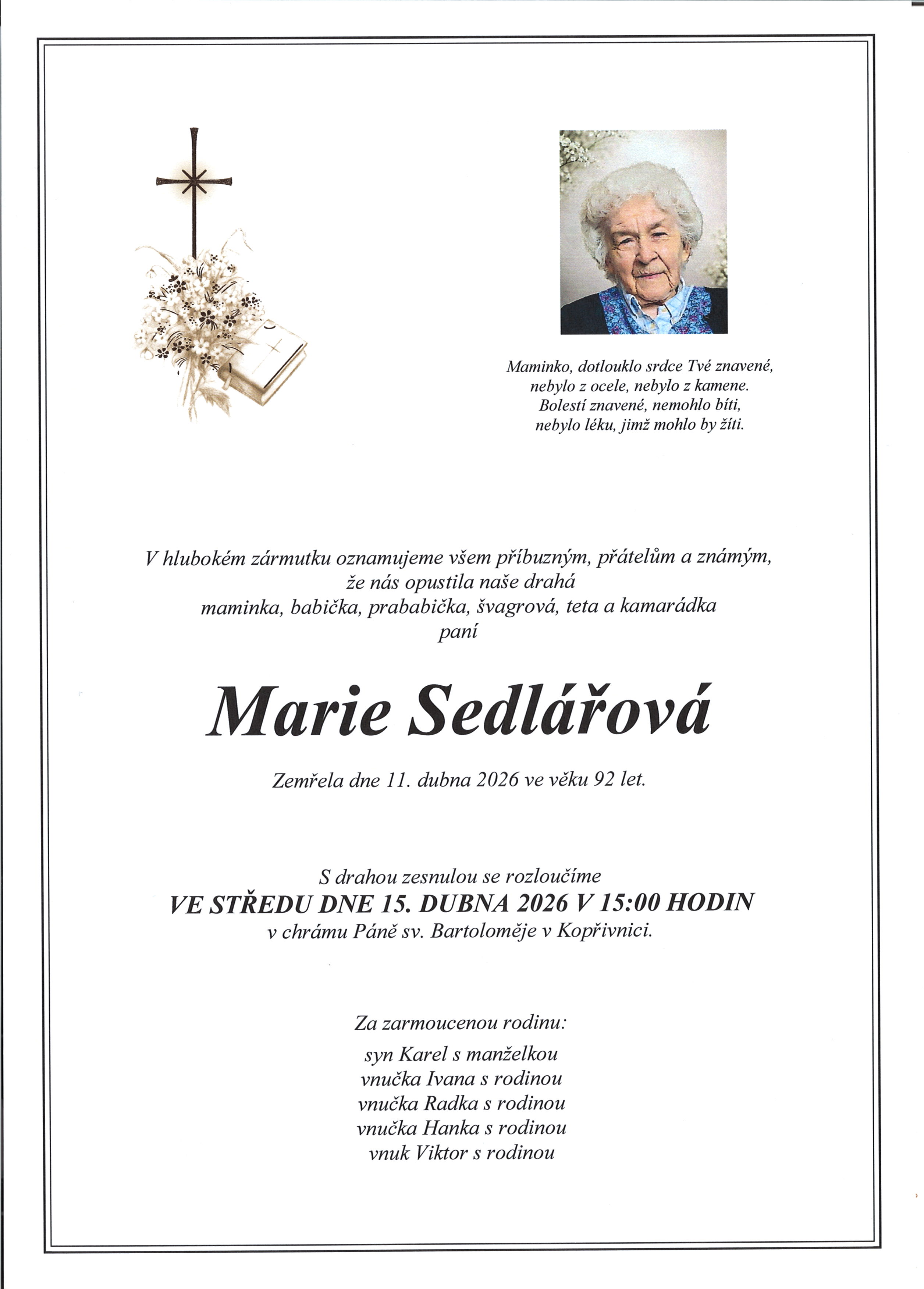 Sedlářová Marie sken