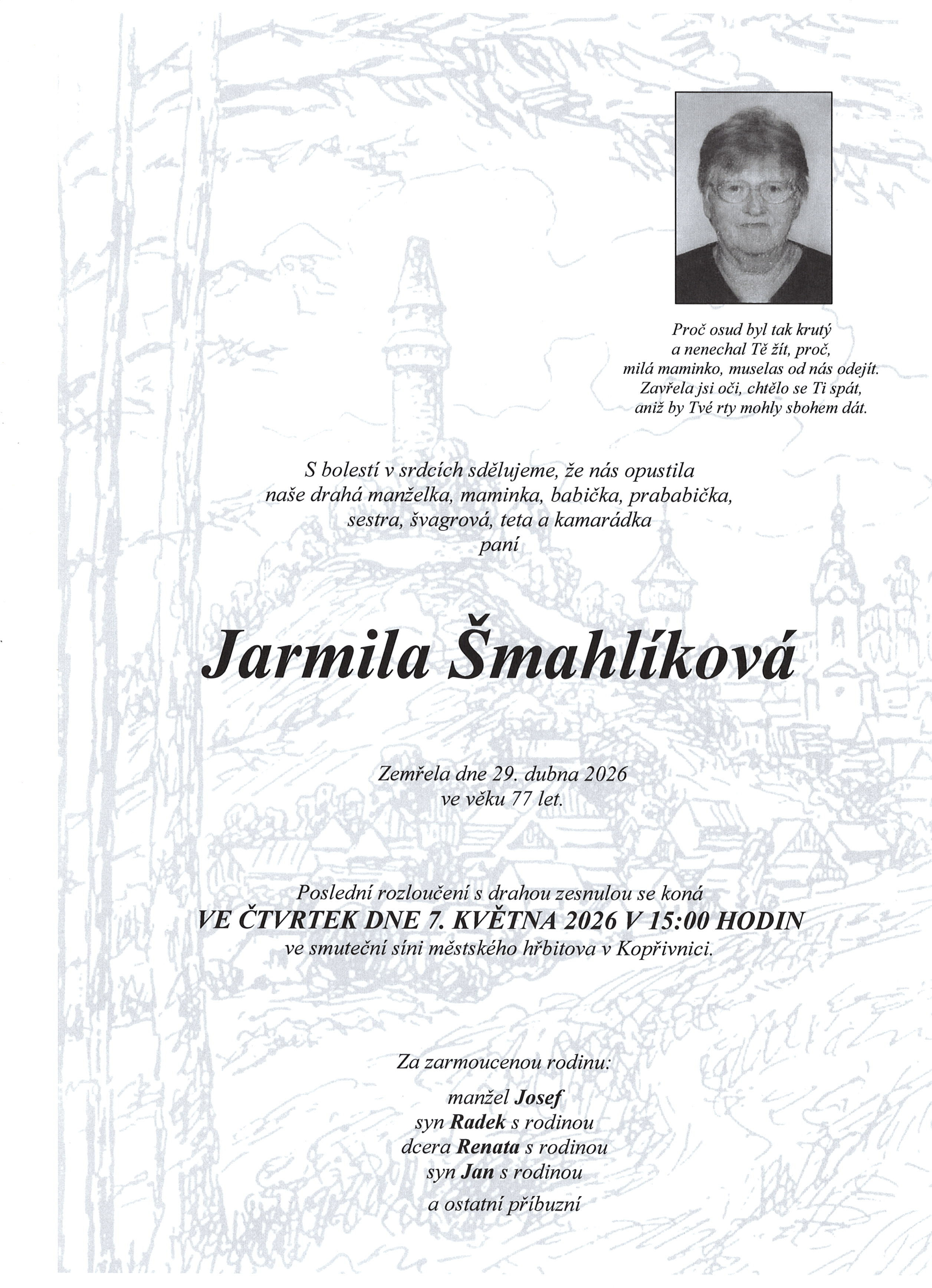 Parte Šmahlíková Jarmila