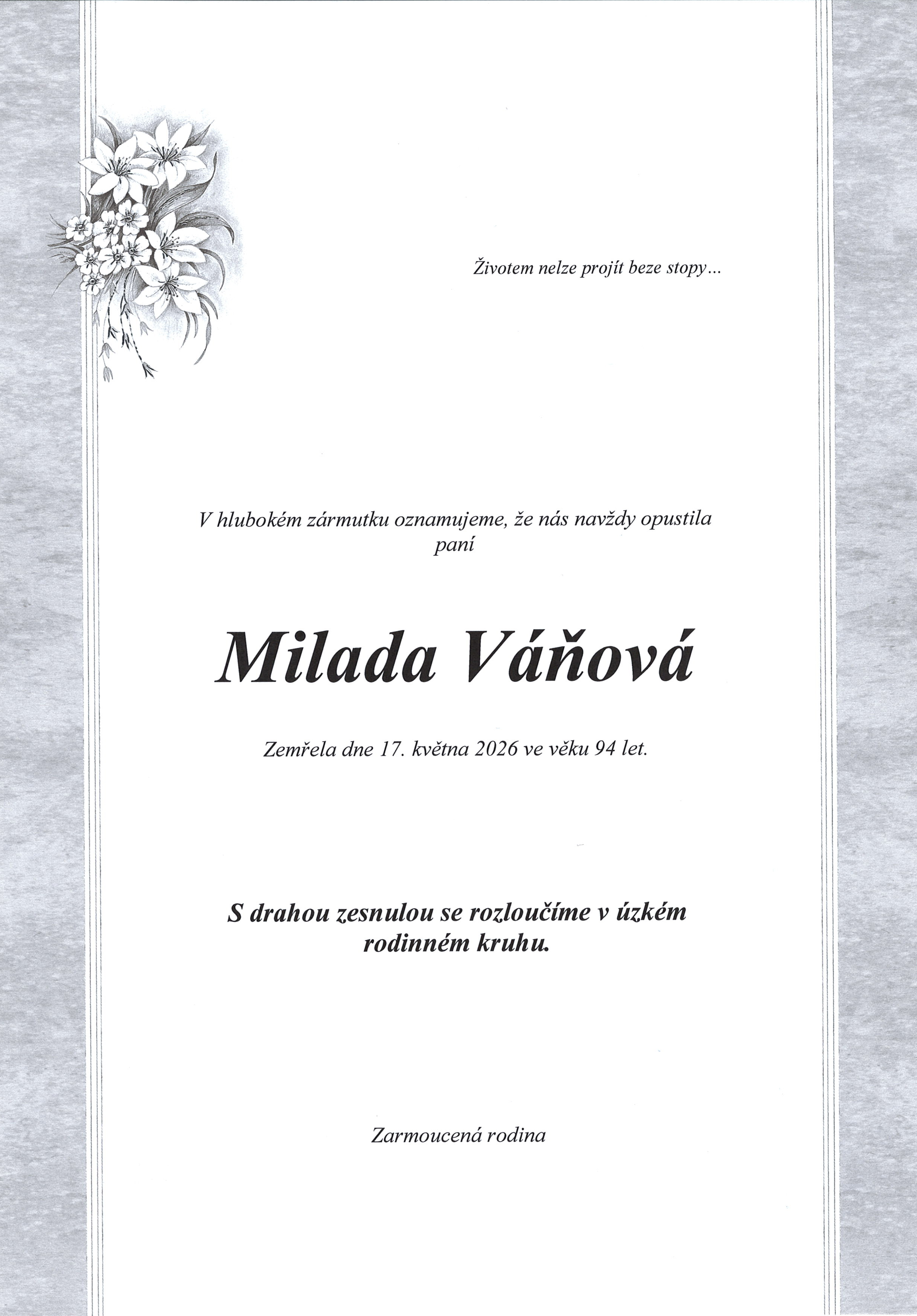 Parte Váňová Milada