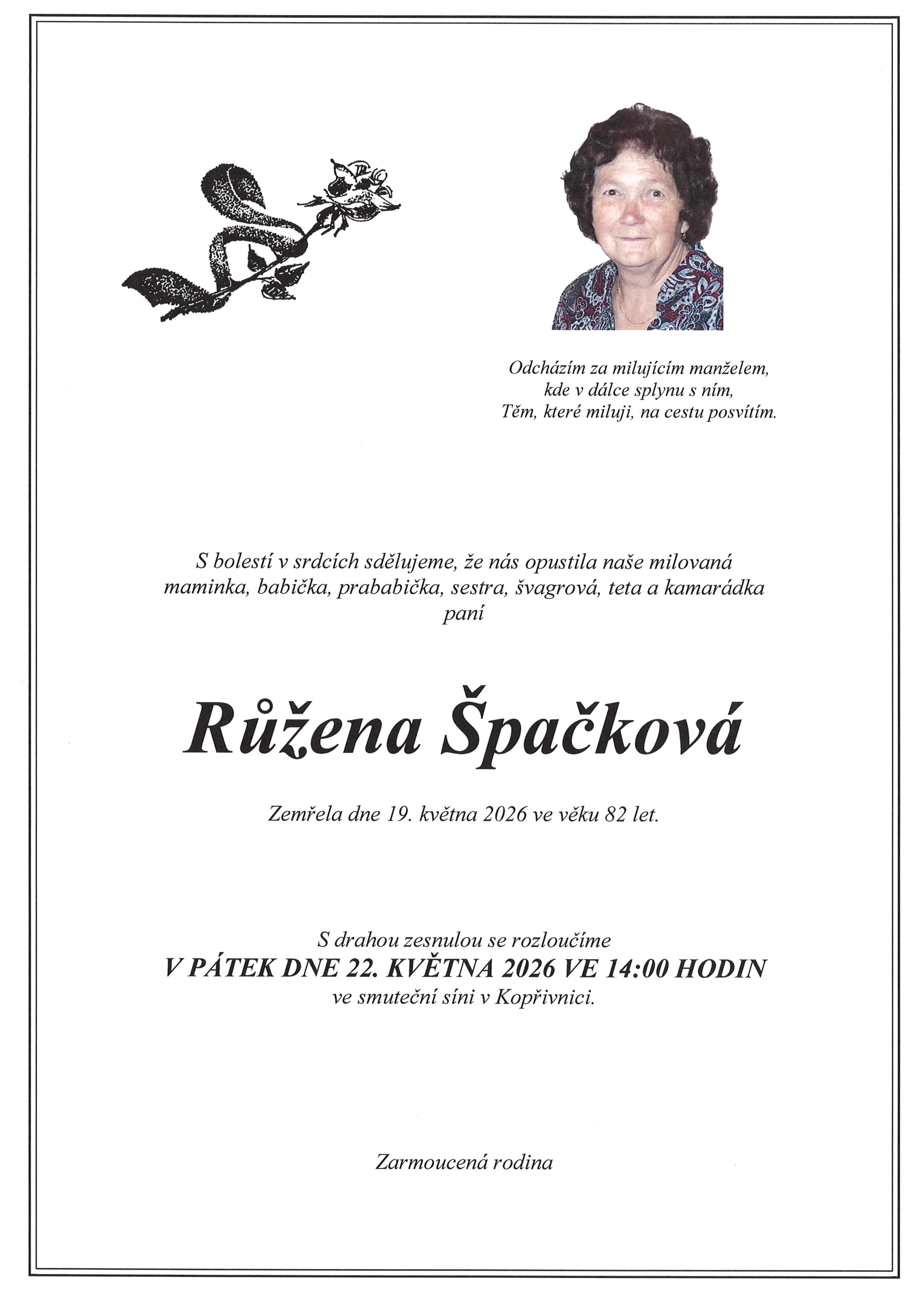 parte Špačková Růžena