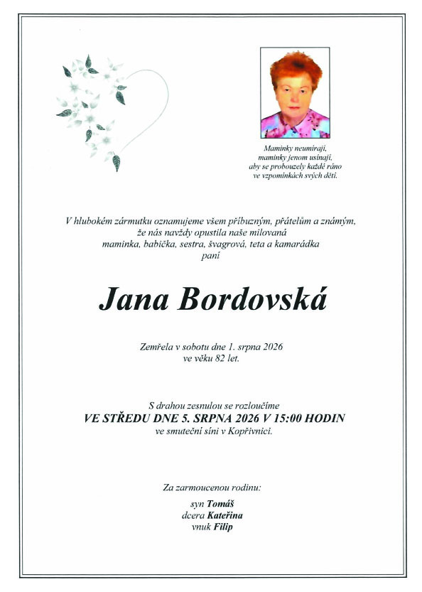 Smuteční oznamení Bordovská Jana_0001