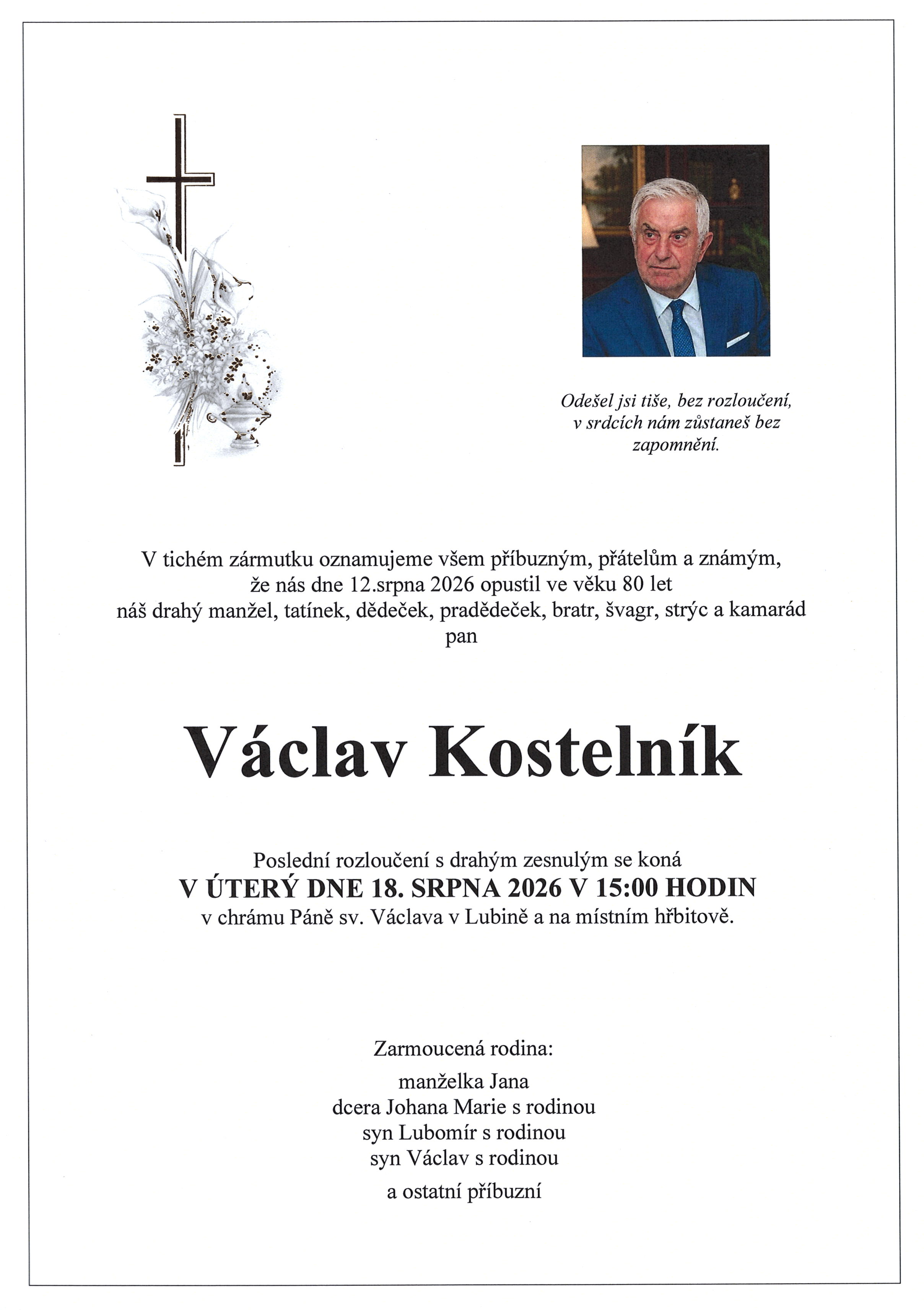 parte Kostelník Václav