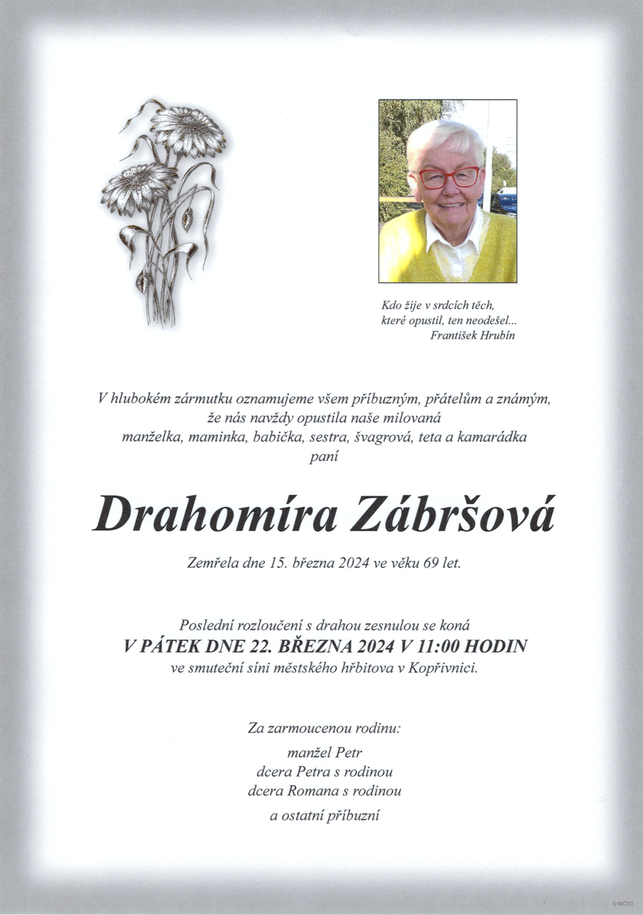 Parte Zábršová Drahomíra