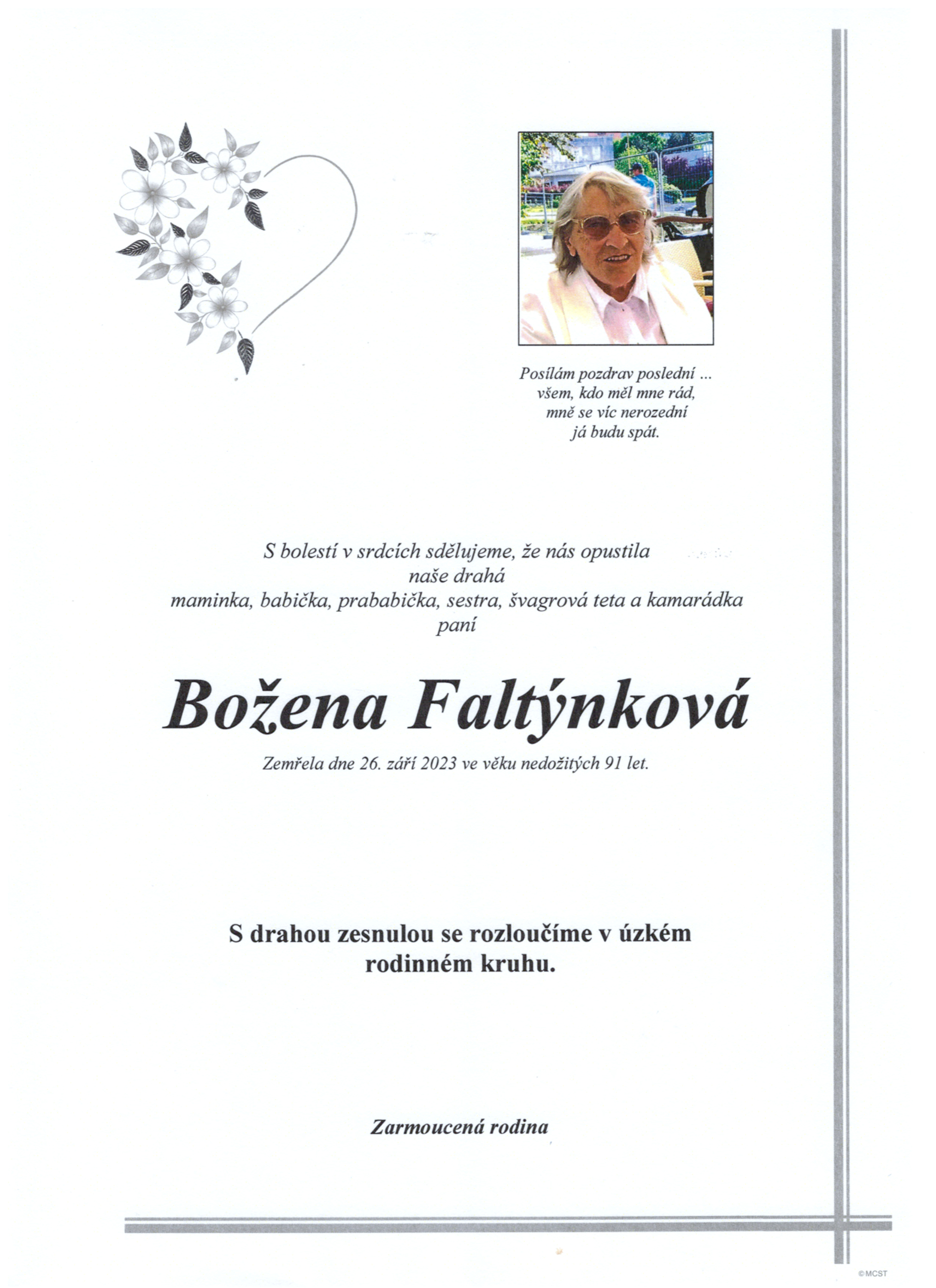 Parte Faltýnková Božena